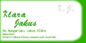 klara jakus business card